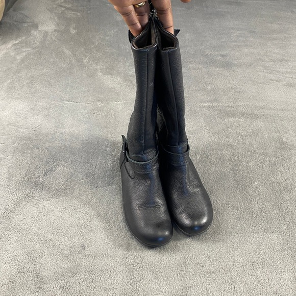 b.o.c. Tall Riding Boots Womens 6.5 Black Leather Z58503 Buckle Zip Equestrian - Picture 12 of 13